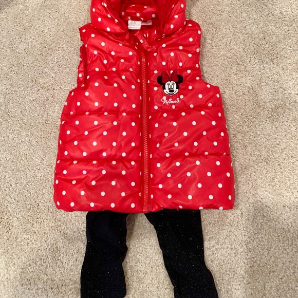 Minnie Mouse vest & leggings set - Picture 2 of 2